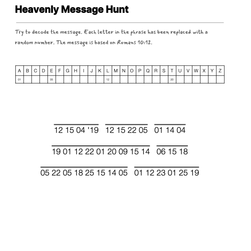 The M & M Test cryptogram